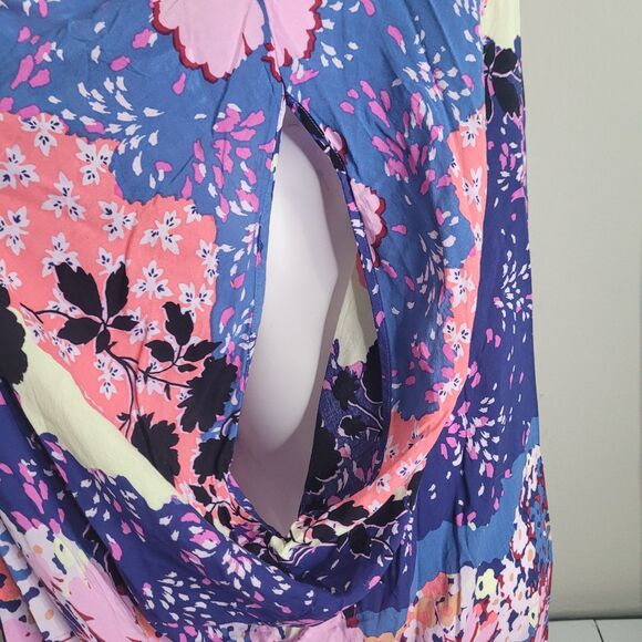 Victoria's Secret XS cardigan kimono floral patchwork sleeveless open front - Picture 3 of 10